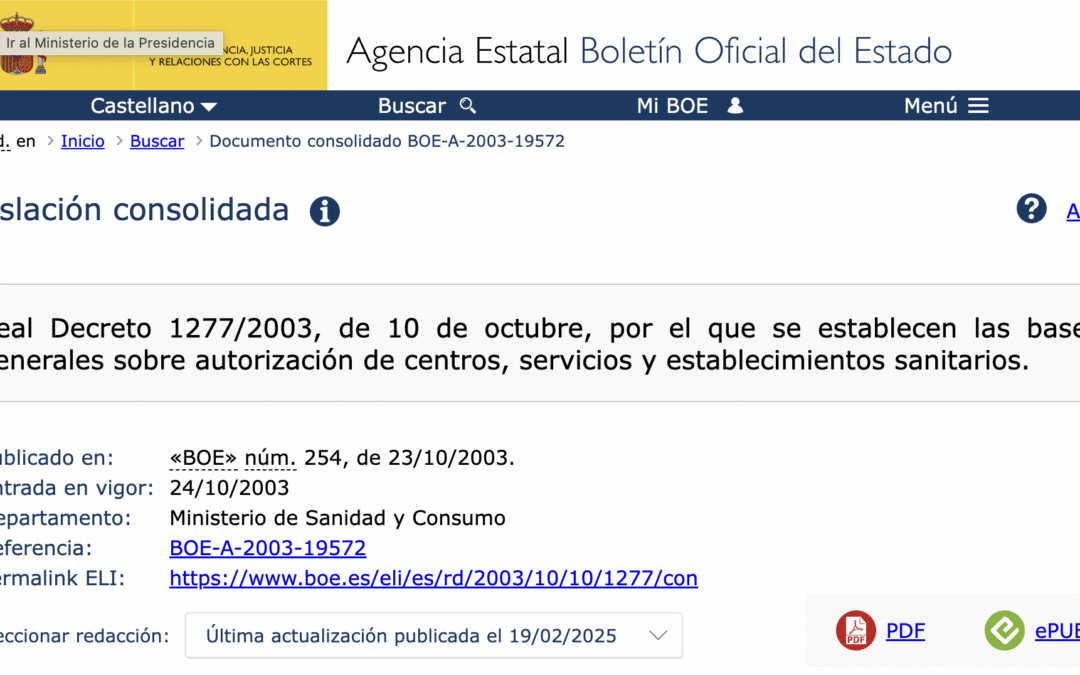 Modificaciones al Real Decreto 1277/2003